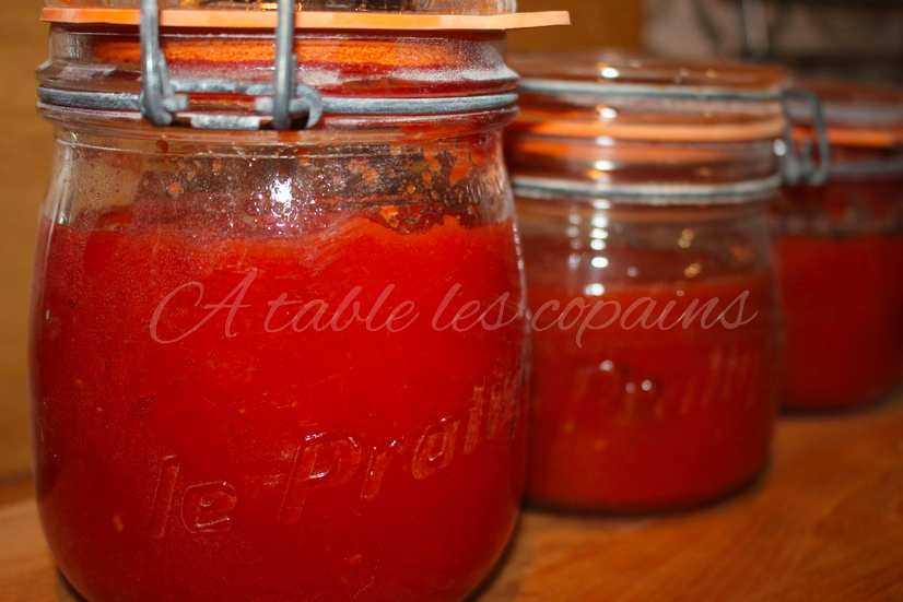 J'ai utilisé la sauce tomate de mon jardin que j'ai mis en pot l'année dernière.