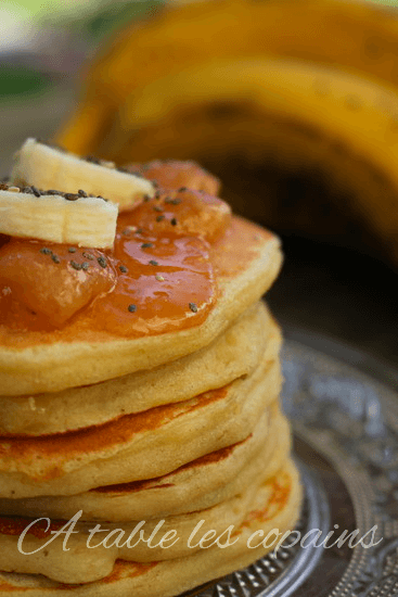 Pancakes à la banane et rhum arrangé