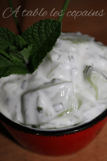 concombre menthe et ciboulette