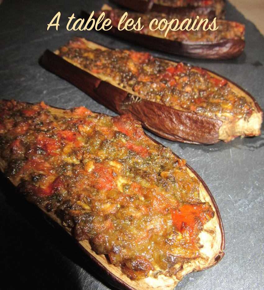 Aubergines et pistou à la tomate