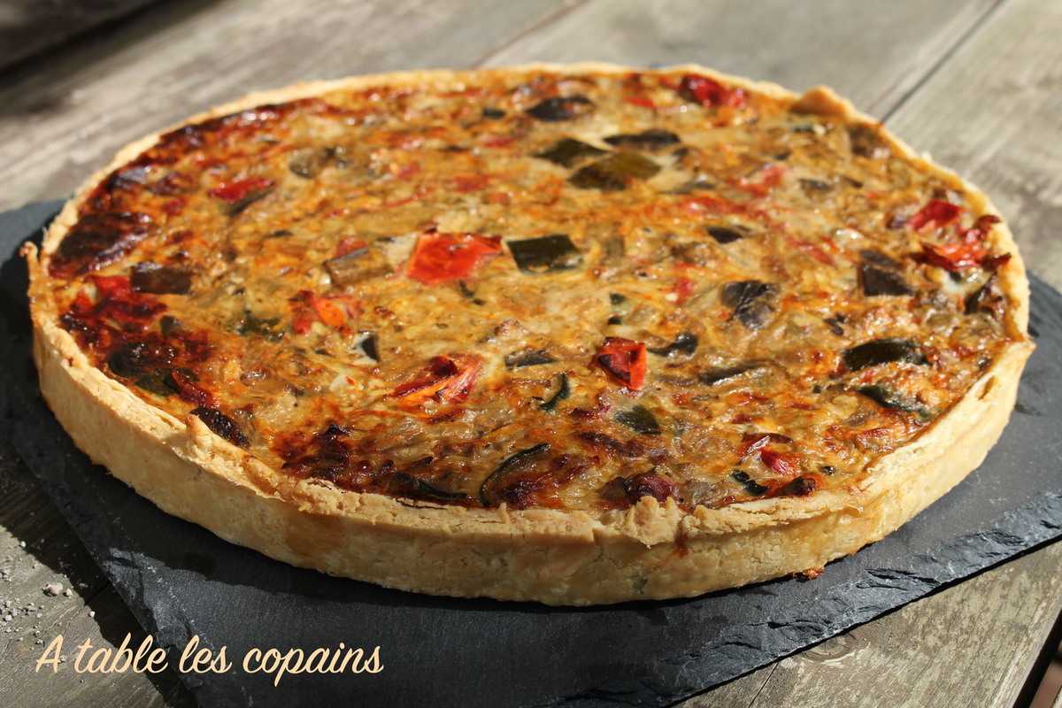 Tarte à la ratatouille, pate brisée maison.