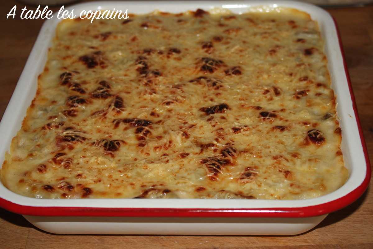 gratin de côtes de blettes sauce mornay et jambon cuit