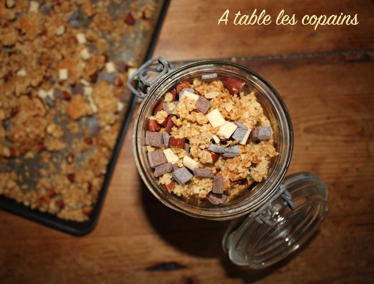 Granola noix de coco et 3 chocolats