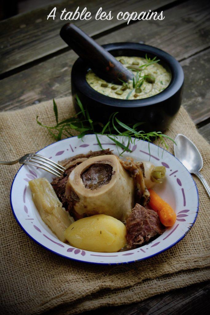 Sauce Gribiche au mortier et son pot au feu à l’os à moelle A table