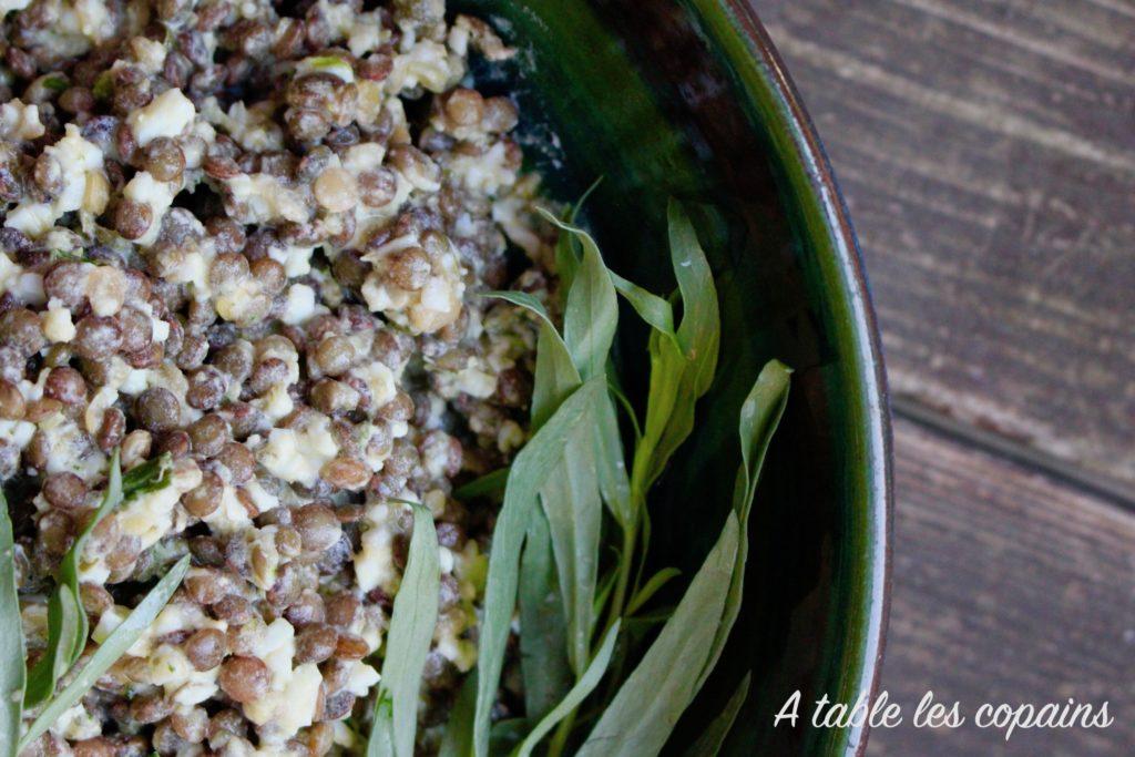 Salade De Lentilles Vertes Du Puy En Sauce Gribiche A Table Les